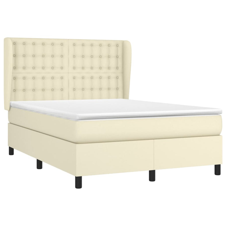 Boxspring Met Matras Kunstleer Kleurig 140 x 200 cm