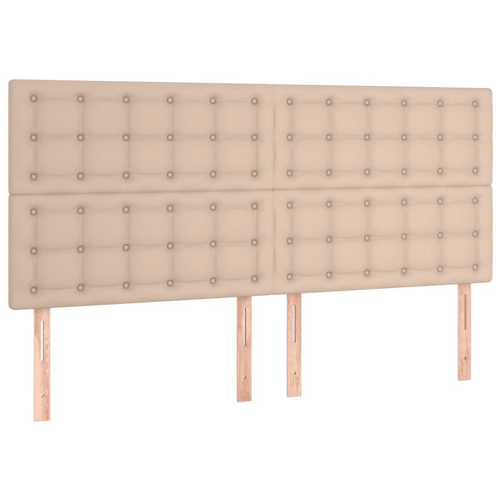 Boxspring Met Matras Kunstleer Kleurig Cappuccino 160 x 200 cm Knopen