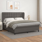Boxspring 180x200 cm kunstleer grijs