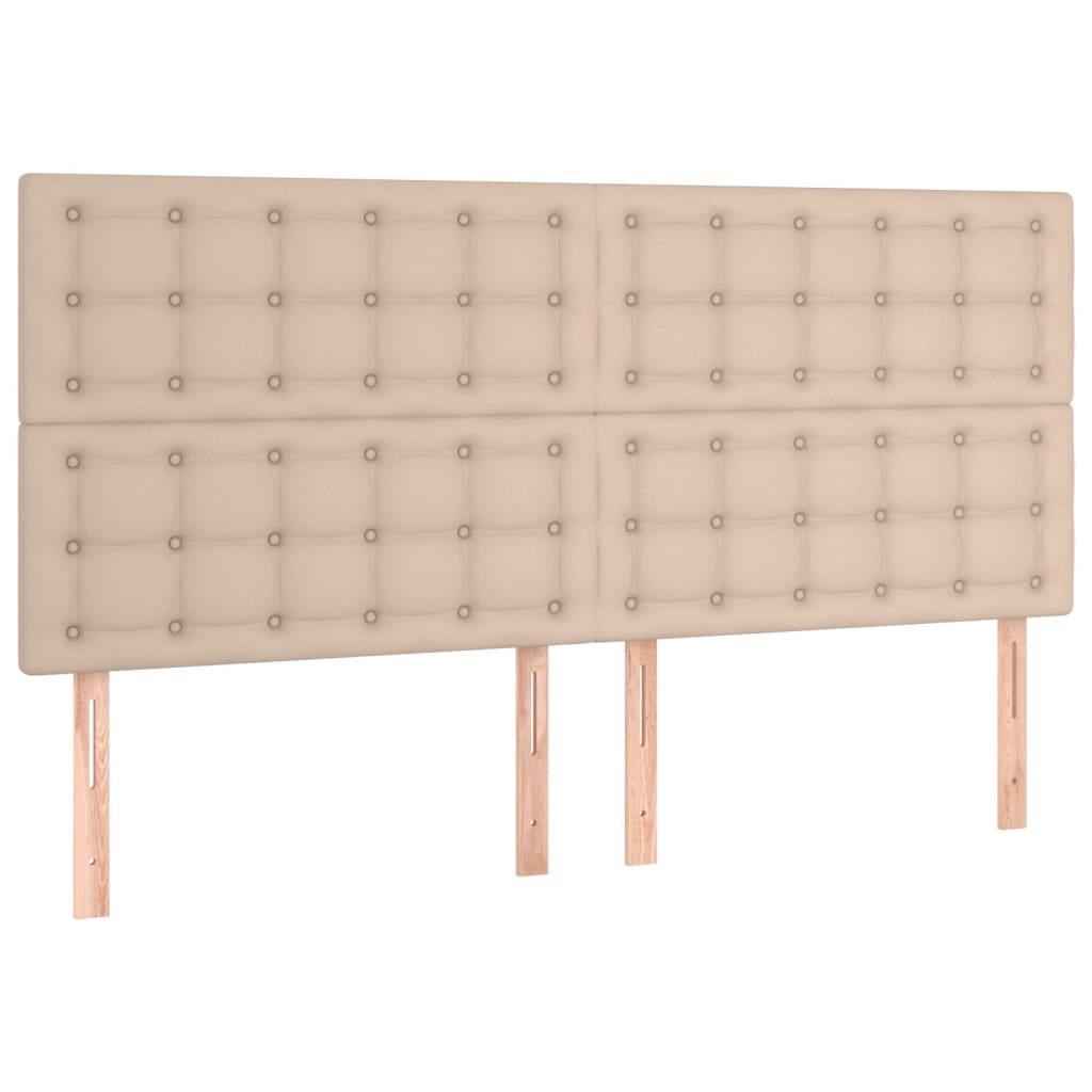 Boxspring met matras kunstleer cappuccinokleurig 180x200 cm