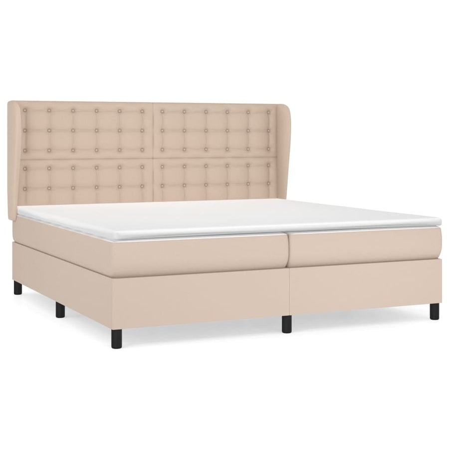 Boxspring Met Matras Kunstleer Kleurig 200 x 200 cm