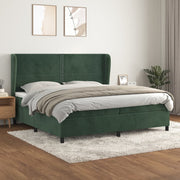 Boxspring met matras 200x200 cm donkergroen fluweel