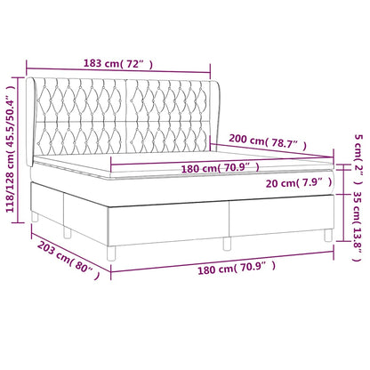Boxspring met matras fluweel donkerblauw 180x200 cm