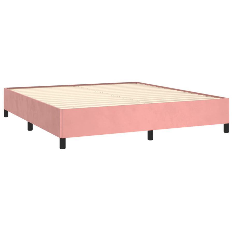 Boxspring Met Matras Fluweel Roze 180 x 200 cm Getuft ontwerp