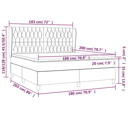 Boxspring Met Matras Fluweel Roze 180 x 200 cm Getuft ontwerp