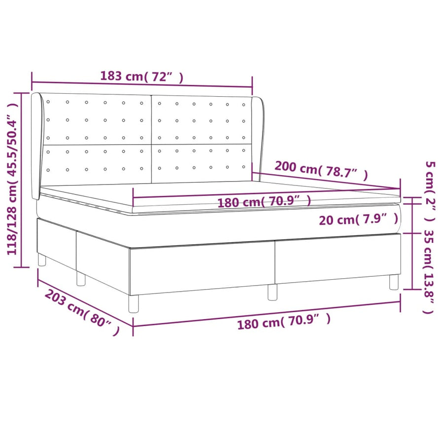 Boxspring Met Matras Fluweel Donkergrijs 180X200 Cm Donkergrijs 180 x 200 cm Knopen