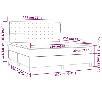 Boxspring met matras fluweel donkergroen 180x200 cm