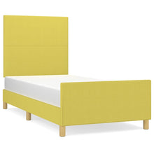 Bedframe Met Hoofdbord Stof Groen 80X200 Cm 80 x 200 cm Effen ontwerp