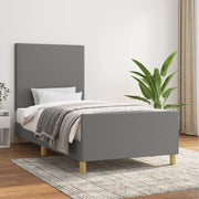 Bedframe 90x190 cm stof donkergrijs