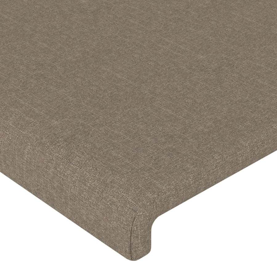 Bedframe Met Hoofdeinde Stof Taupe 90X190 Cm Taupe 90 x 190 cm Effen ontwerp