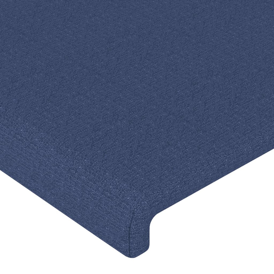 Bedframe Met Hoofdbord Stof Blauw 90 x 190 cm Effen ontwerp