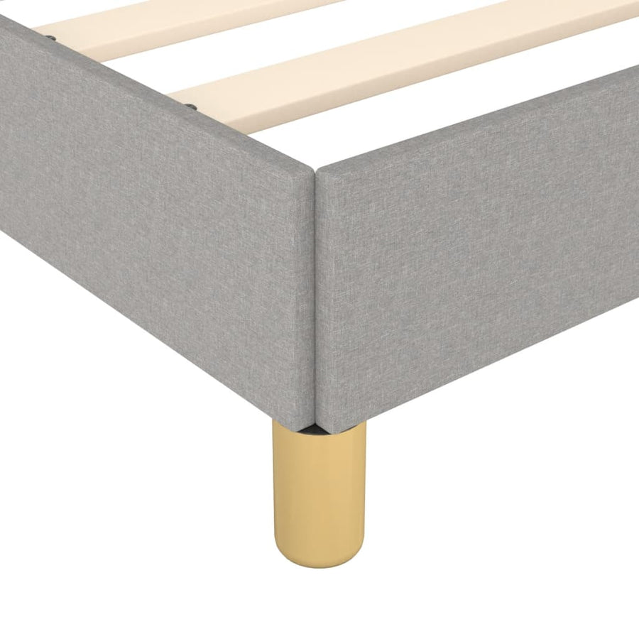 Bedframe met hoofdbord stof lichtgrijs 90x200 cm 90 x 200 cm Effen ontwerp