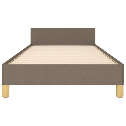 Bedframe met hoofdbord stof taupe 90x200 cm 90 x 200 cm Taupe