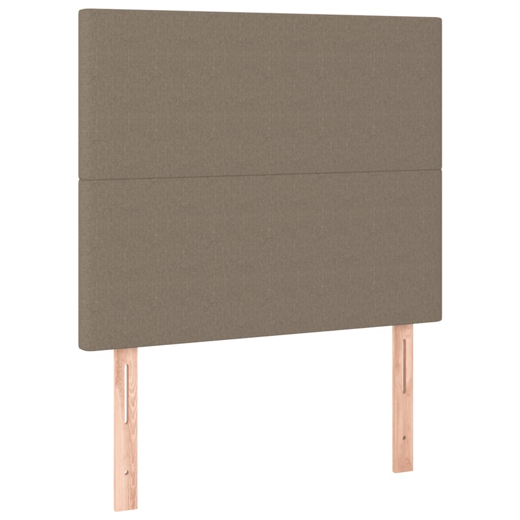 Bedframe met hoofdbord stof taupe 90x200 cm 90 x 200 cm Taupe