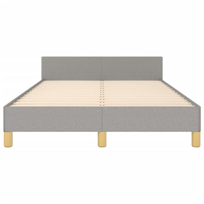 Bedframe met hoofdbord stof lichtgrijs 120x200 cm 120 x 200 cm Lichtgrijs