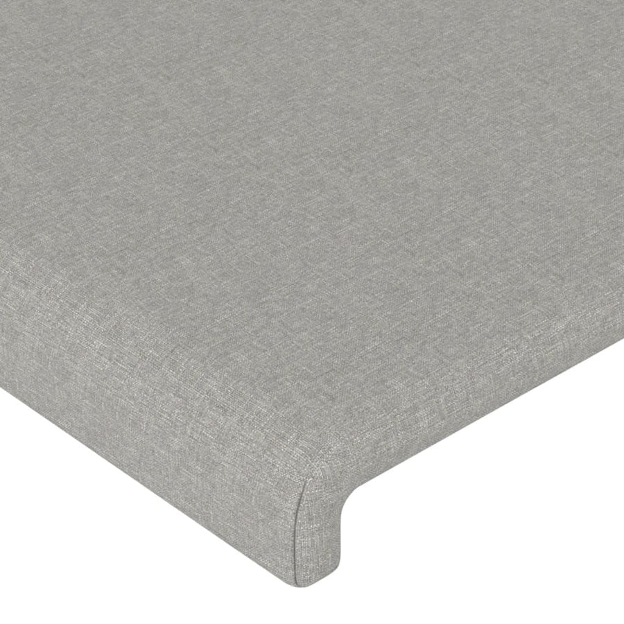 Bedframe Met Hoofdbord Stof Lichtgrijs 140 x 190 cm Effen ontwerp
