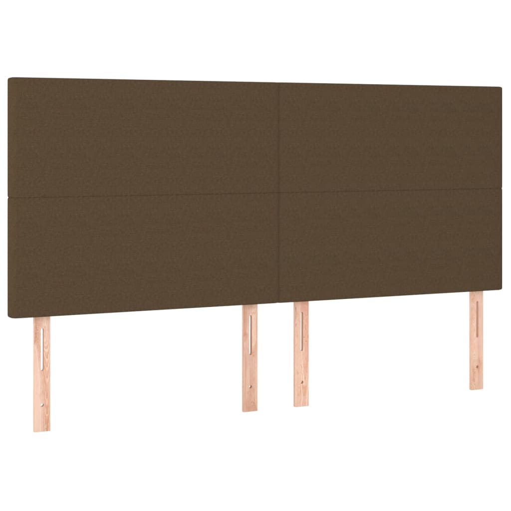 Bedframe Met Hoofdbord Stof Donkerbruin 180 x 200 cm Effen ontwerp