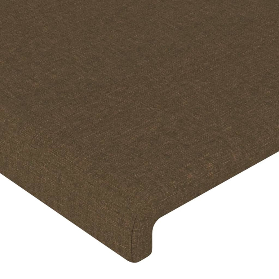 Bedframe Met Hoofdbord Stof Donkerbruin 180 x 200 cm Effen ontwerp