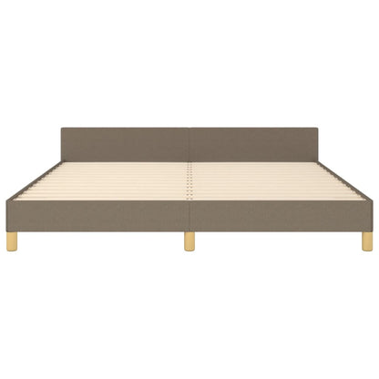 Bedframe met hoofdbord stof taupe 180x200 cm 180 x 200 cm Taupe