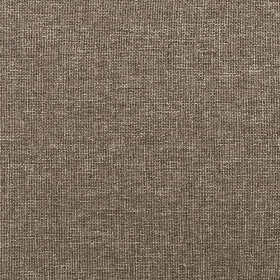 Bedframe Met Hoofdbord Stof Taupe 90 x 190 cm Effen met spijkers