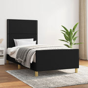 Bedframe 90x200 cm stof zwart