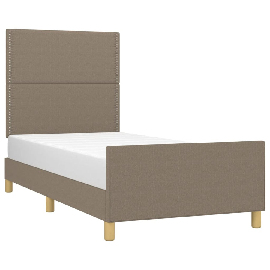 Bedframe Zonder Matras 100X200 Cm Stof Taupe