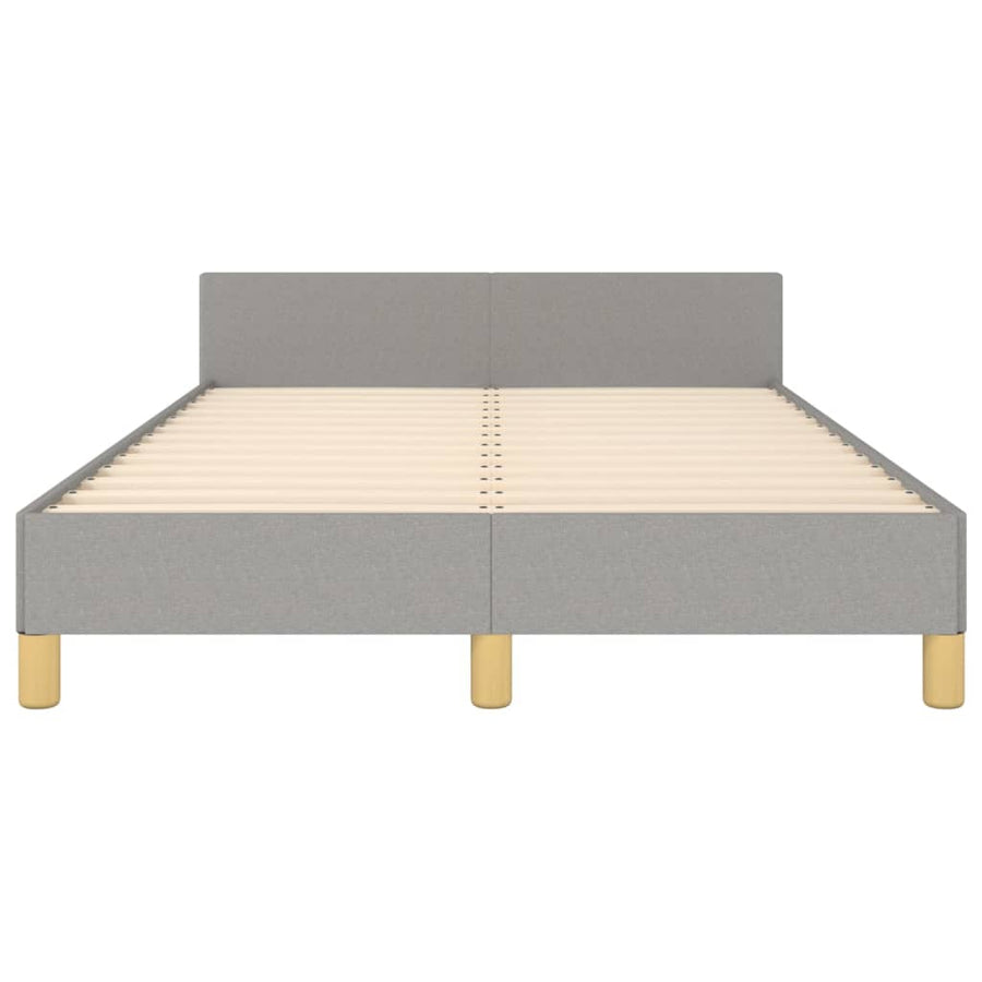 Bedframe met hoofdeinde stof lichtgrijs 120x200 cm 120 x 200 cm Lichtgrijs