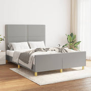 Bedframe 140x190 cm lichtgrijs stof