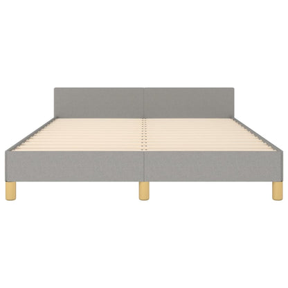 Bedframe met hoofdeinde stof lichtgrijs 140x200 cm 140 x 200 cm Lichtgrijs