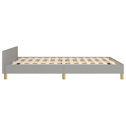 Bedframe met hoofdeinde stof lichtgrijs 140x200 cm 140 x 200 cm Lichtgrijs