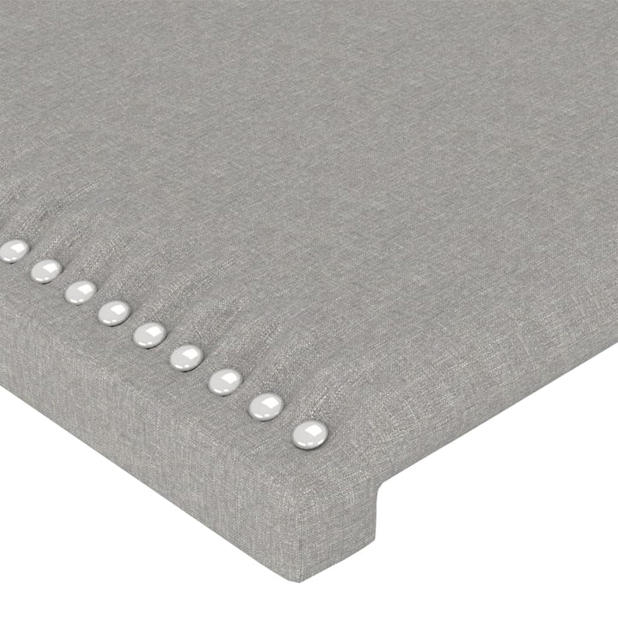 Bedframe met hoofdeinde stof lichtgrijs 140x200 cm 140 x 200 cm Lichtgrijs