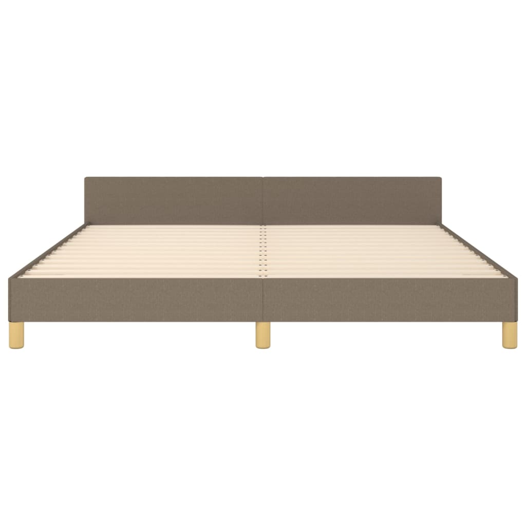 Bedframe met hoofdeinde stof taupe 180x200 cm 180 x 200 cm Taupe