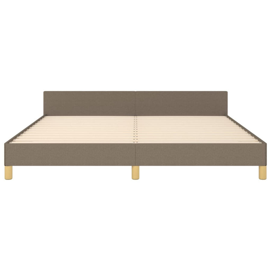 Bedframe met hoofdeinde stof taupe 180x200 cm 180 x 200 cm Taupe
