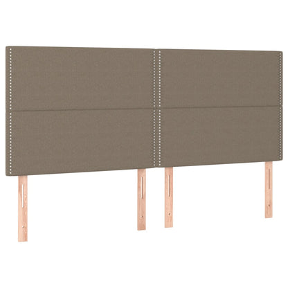 Bedframe met hoofdeinde stof taupe 180x200 cm 180 x 200 cm Taupe