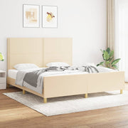 Bedframe crèmekleurig 180x200 cm stof
