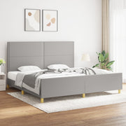 Bedframe lichtgrijs 200x200 cm stof