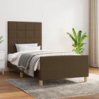 Bedframe 80x200 cm stof donkerbruin