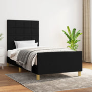 Bedframe 90x190 cm stof zwart