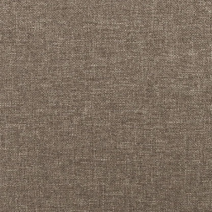 Bedframe Met Hoofdeinde Stof Taupe 90 x 190 cm Blok met vierkanten