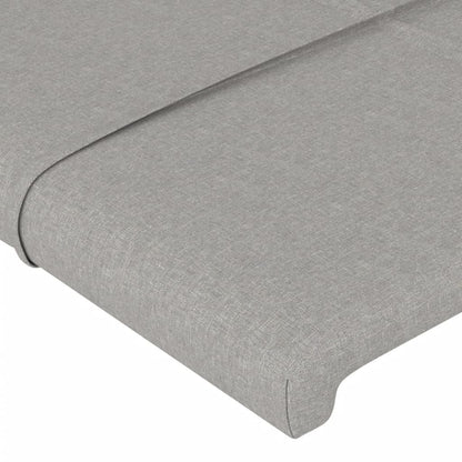 Bedframe met hoofdeinde stof lichtgrijs 140x190 cm 140 x 190 cm Lichtgrijs