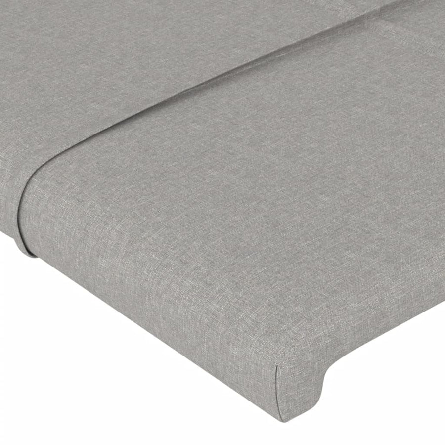 Bedframe met hoofdeinde stof lichtgrijs 140x190 cm 140 x 190 cm Lichtgrijs