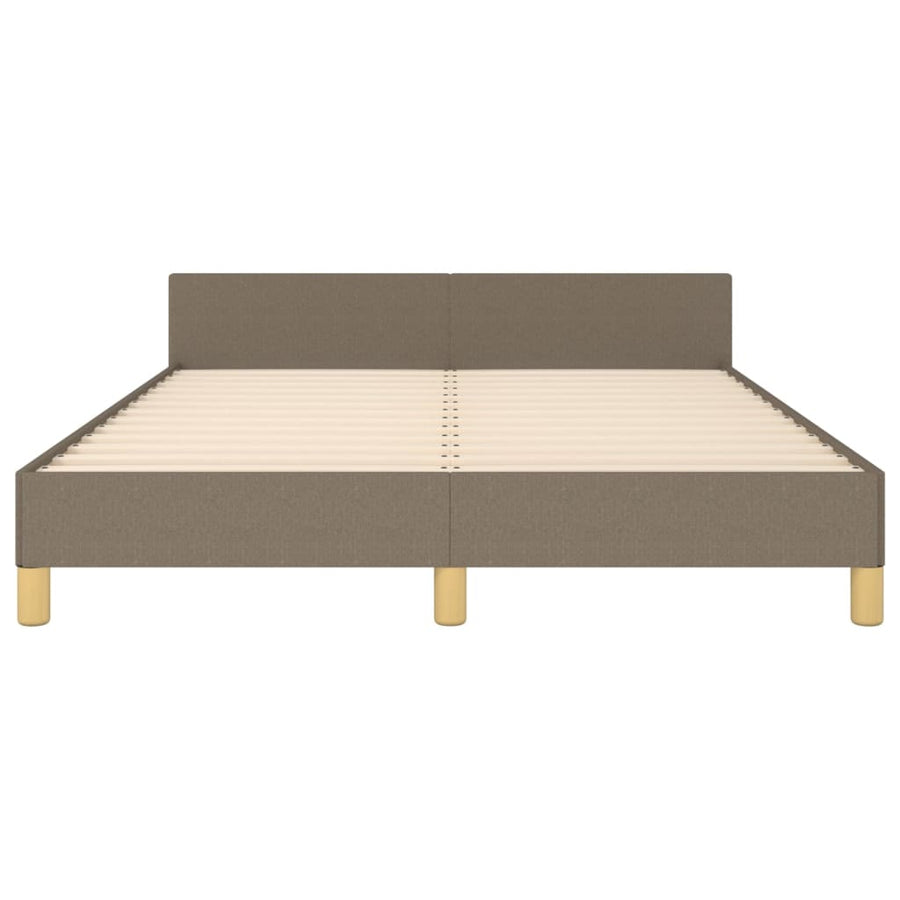 Bedframe met hoofdeinde stof taupe 140x200 cm 140 x 200 cm Taupe