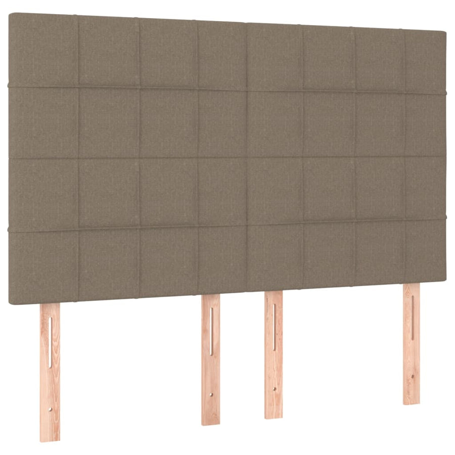 Bedframe met hoofdeinde stof taupe 140x200 cm 140 x 200 cm Taupe