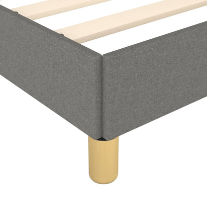 Bedframe Met Hoofdeinde Stof Donkergrijs 160 x 200 cm Blok met vierkanten