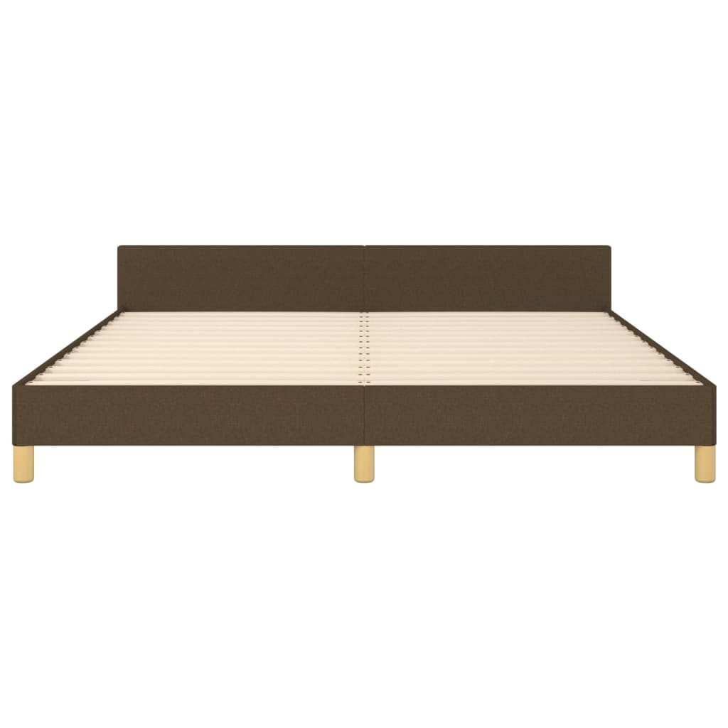 Bedframe zonder matras stof donkerbruin 160x200 cm