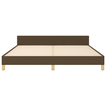 Bedframe zonder matras stof donkerbruin 160x200 cm