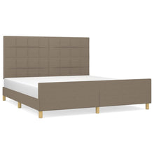 Bedframe met hoofdeinde stof taupe 160x200 cm 160 x 200 cm Taupe