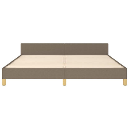 Bedframe met hoofdeinde stof taupe 160x200 cm 160 x 200 cm Taupe