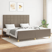 Bedframe stof taupe 160x200 cm
