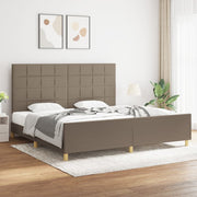 Bedframe 200x200 cm stof taupe
